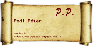 Pedl Péter névjegykártya